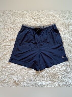 Sol Borne navy blue 5” lined drawstring swim m/ volley shorts
